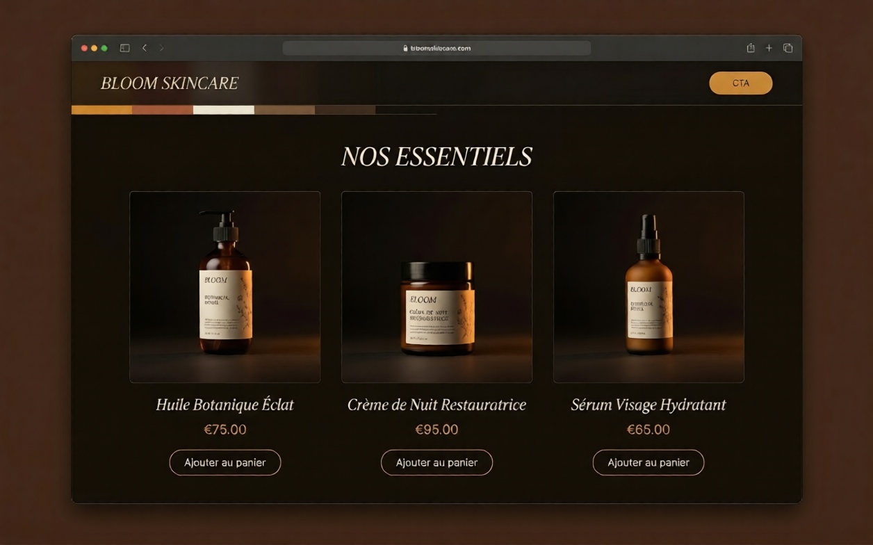 Bloom Skincare — aperçu du projet